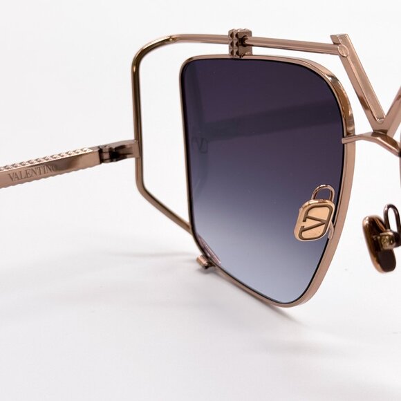 NEW VALENTINO V-LIGHT VLS-116A WOMEN GREY TITANIUM SUNGLASSES VALENTINO main image 4